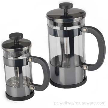 Borossilicate Glass French Press com alça preta